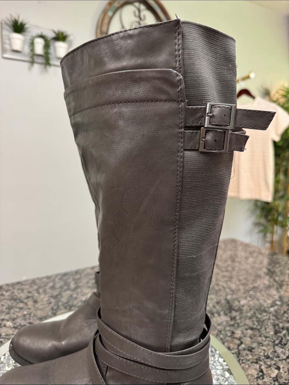 torrid tall gray straps and Buckle Riding Boots 8W - Picture 3 of 16